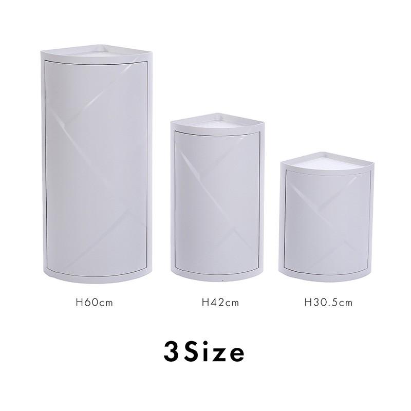 コーナーラック お風呂場 収納 ラック キッチンラック 3段 回転 ふた