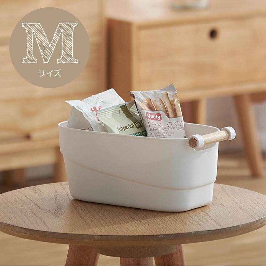 収納ボックス 収納ケース おしゃれ プラスチック 取っ手 M ストレージ