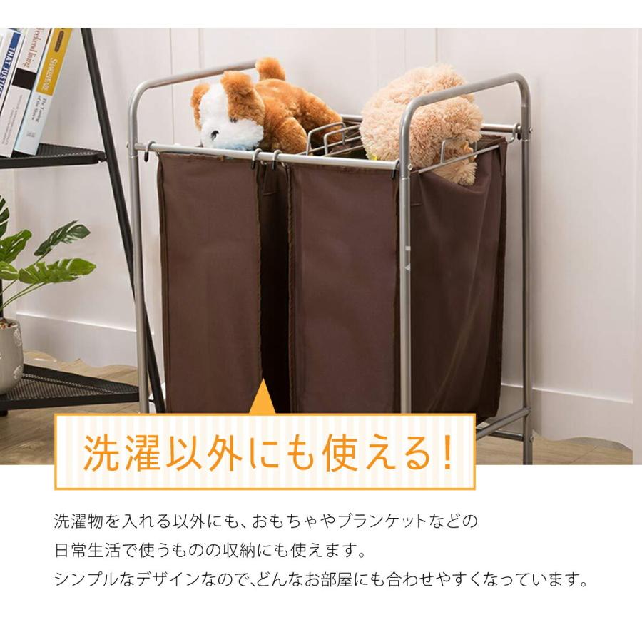 ランドリーバスケット 2段 横分別 キャスター付き 洗濯カゴ 2色 ランドリー収納 ランドリーワゴン ランドリーボックス 410 410 ジージーバンク ヤフー店 通販 Yahoo ショッピング