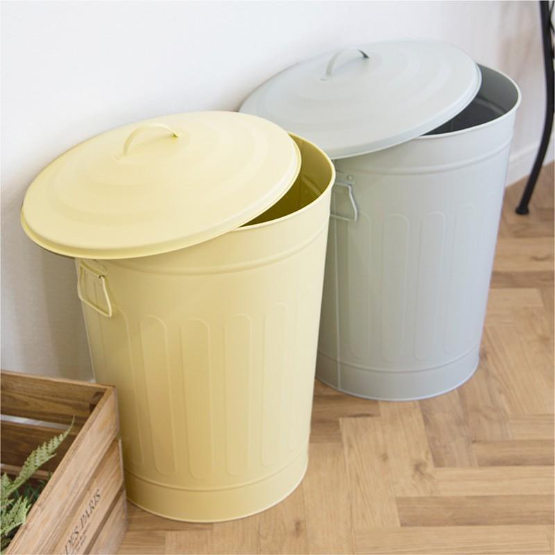 ゴミ箱 おしゃれ 64リットル 屋内 屋外 ふた付き 缶 アメリカン