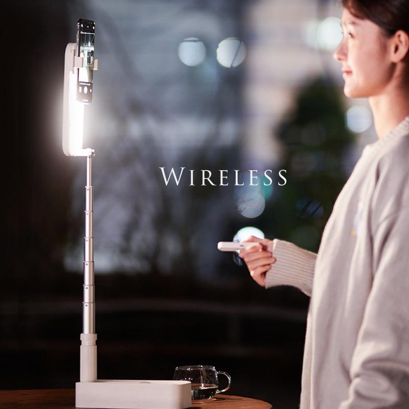 スマホ 撮影 スタンド ライト付き LED 三脚 スマホスタンド 撮影用