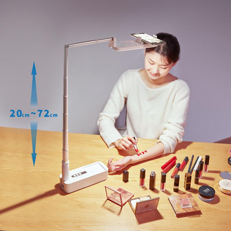 スマホ 撮影 スタンド ライト付き LED 三脚 スマホスタンド 撮影用