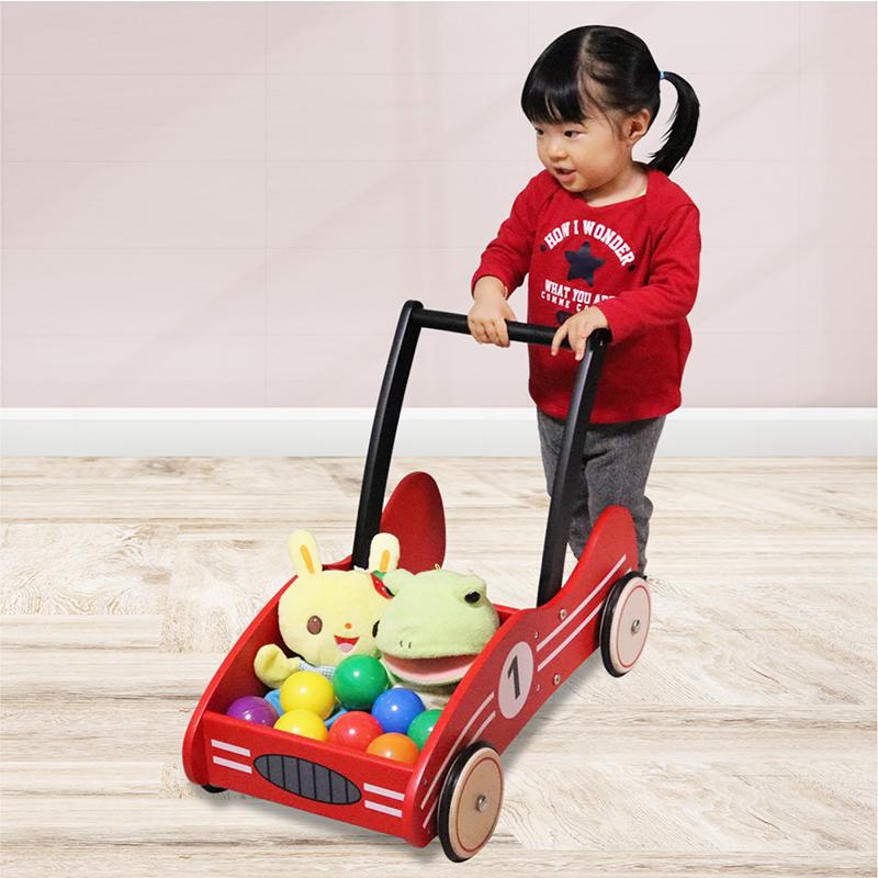手押し車 木製 赤ちゃん 木のおもちゃ ベビーウォーカー カート