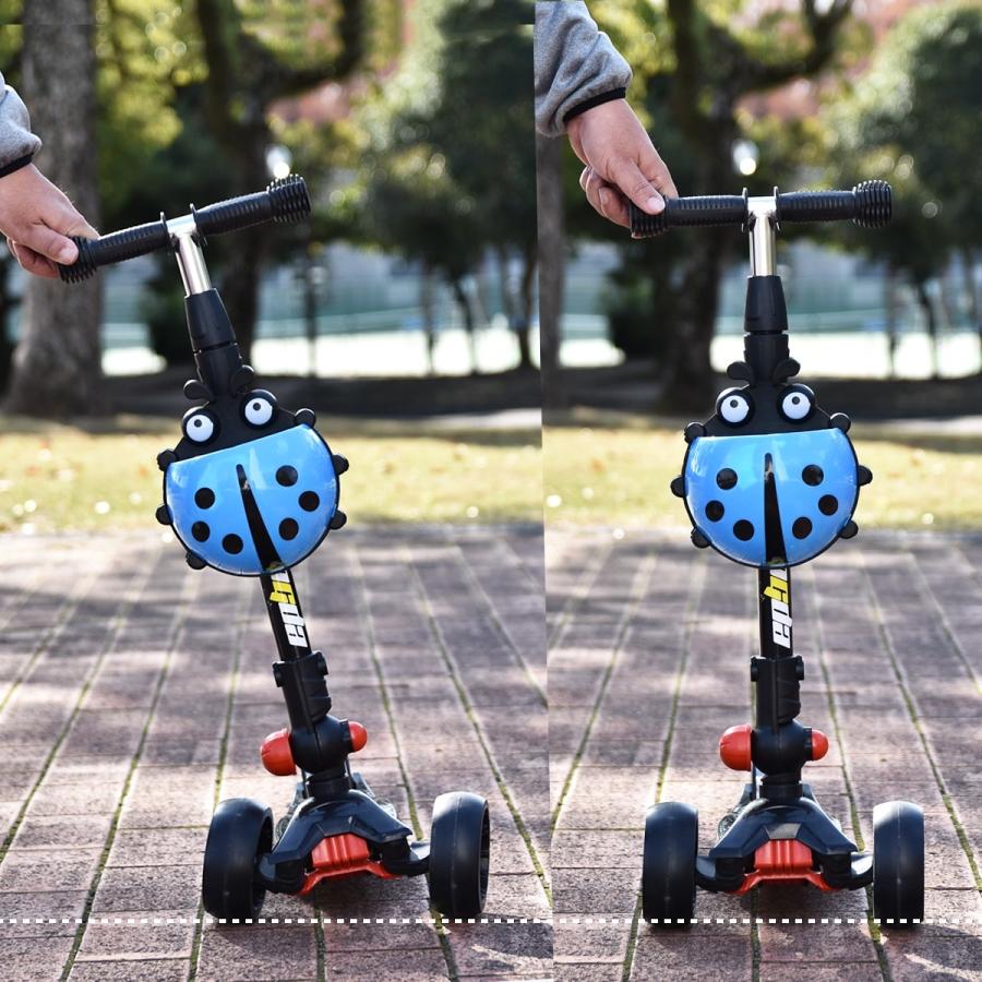 キックボード 子供 3輪 ブレーキ付 光る 男の子 女の子 LED 三輪