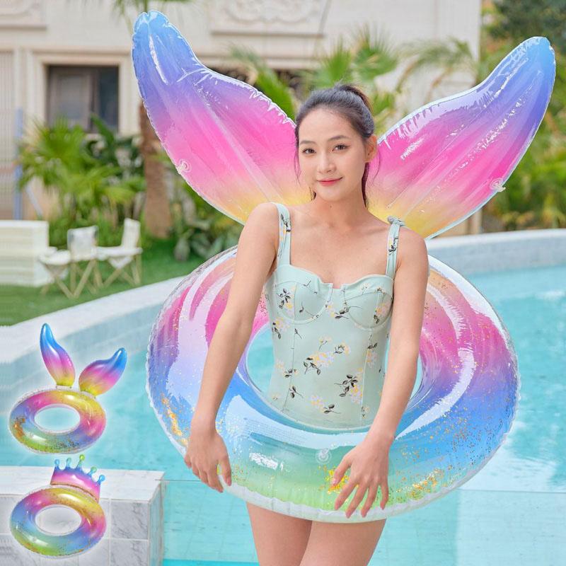 浮き輪 大人用 かわいい おしゃれ 85cm 可愛い ラメ入り キラキラ