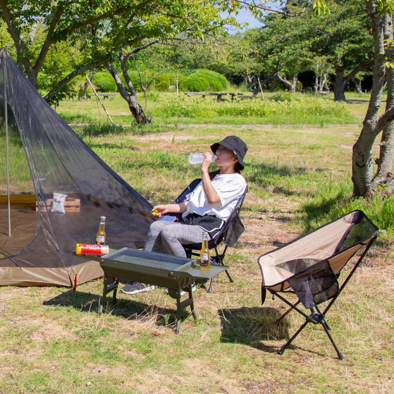 アウトドアチェア 軽量 折りたたみ ロータイプ キャンプ椅子