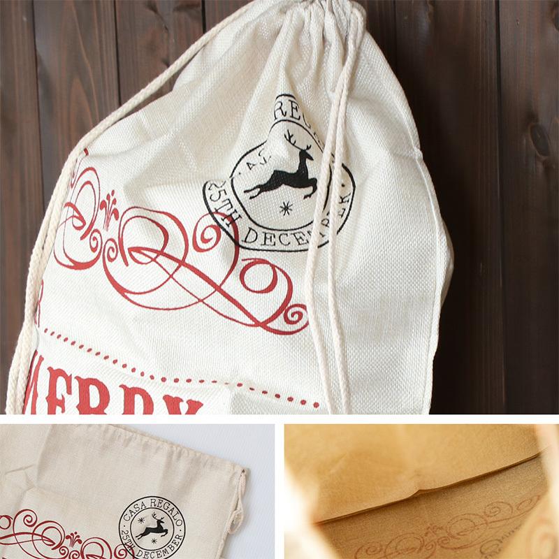 送料無料 ラッピング 袋 クリスマス プレゼント包装 幅46 5cm 高さ65cm ビッグサイズ メリークリスマス 丈夫 破れにくい 麻袋 ギフト おしゃれ ジージーバンク ヤフー店 通販 Yahoo ショッピング