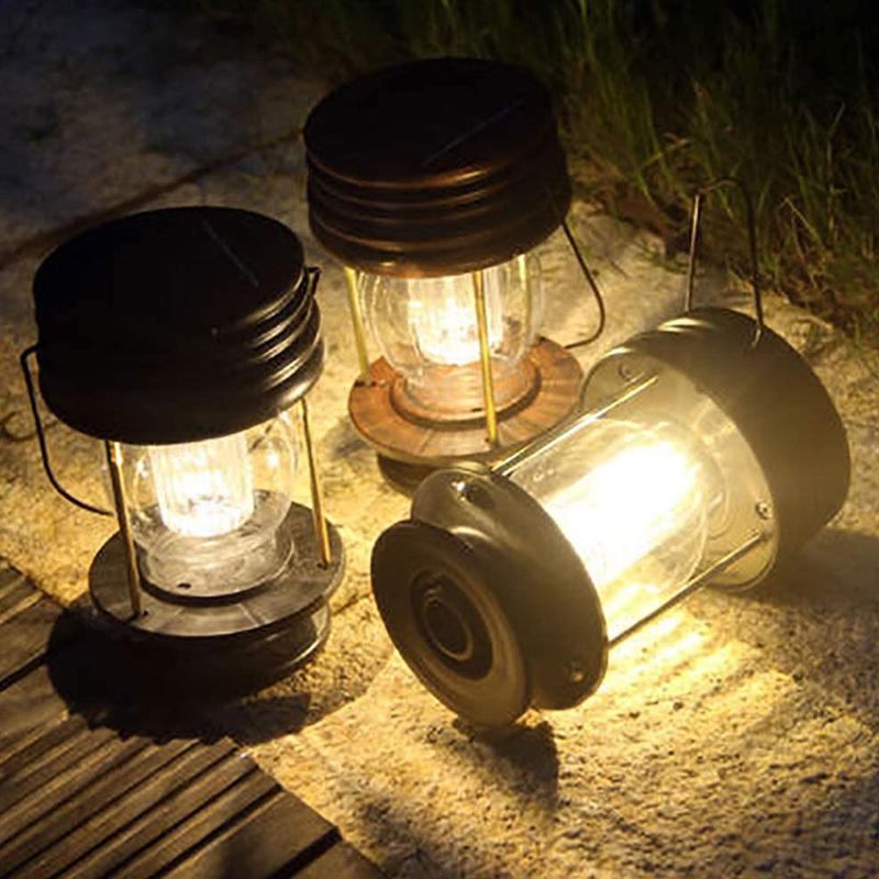 ランタン LED ソーラーライト ソーラー 充電式 アンティーク 防水 屋外