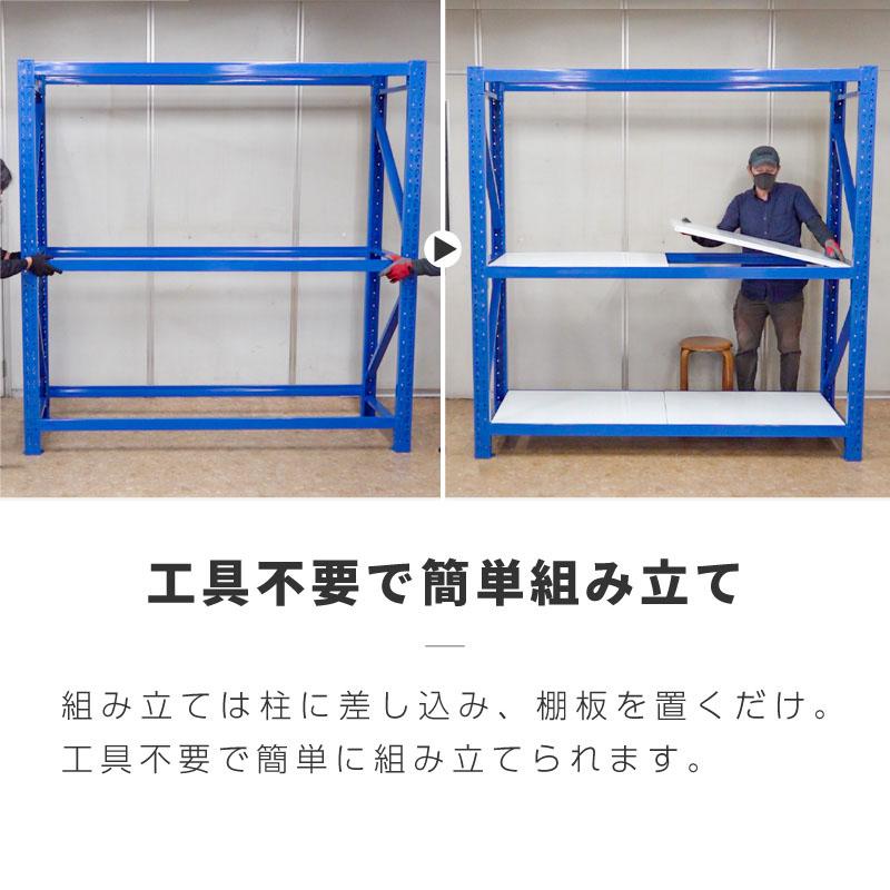 倉庫 棚 業務用 ラック スチールラック 収納ラック 幅200 奥行60 高さ200 大型 200cm 60cm キャスター付き_11