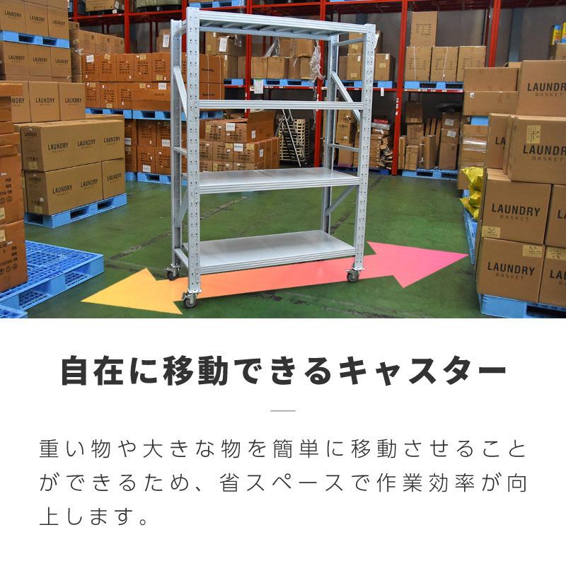 倉庫 棚 業務用 ラック スチールラック 収納ラック 幅200 奥行60 高さ200 大型 200cm 60cm キャスター付き_8