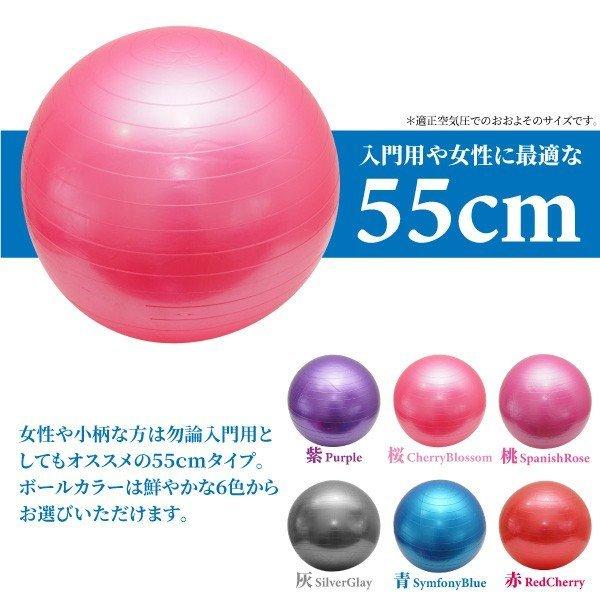 バランスボール 55cm 6色 空気入れポンプ付き アンチバースト ヨガボール エクササイズ ダイエット トレーニング A565 A565 ジージーバンク ヤフー店 通販 Yahoo ショッピング