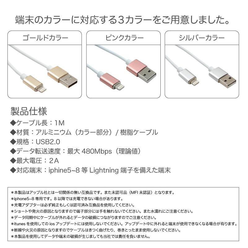充電ケーブル ライトニングケーブル Lightningケーブル 1m マグネット