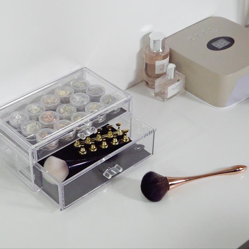 スペースエイジ 連結小物入れ カセッター アクリル プラスチックケース