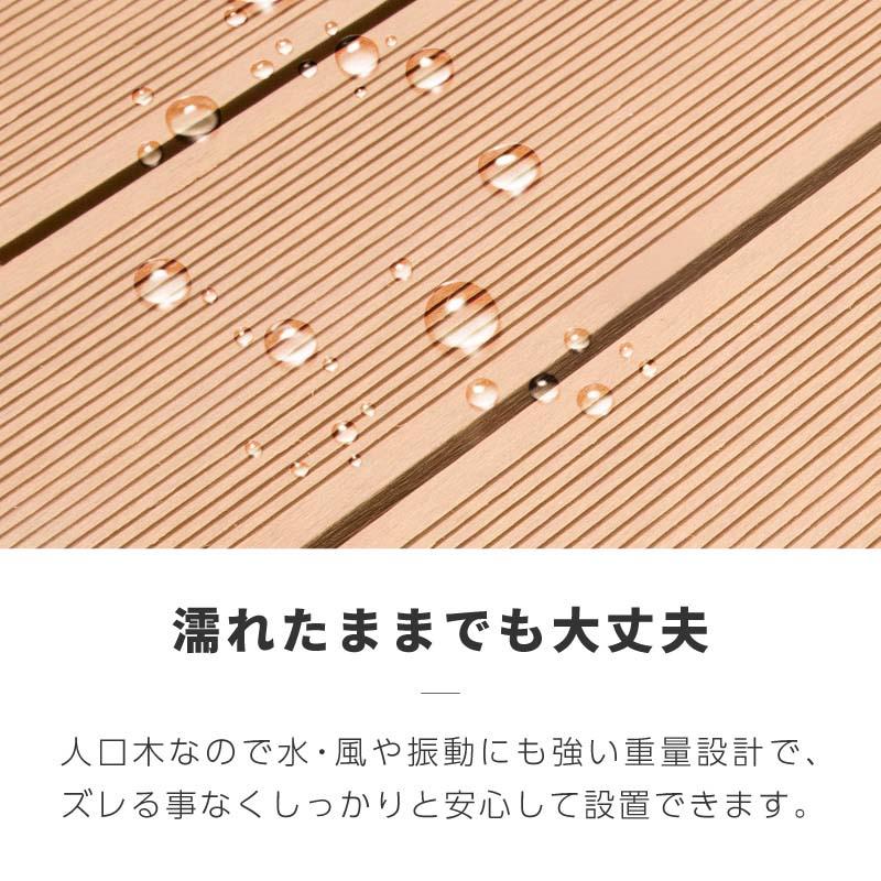 ウッドデッキ 置くだけ 人工木材 樹脂 腐らない 屋外 DIY チーク ブラック ウッドパネル リフォーム ウッドテラス_12
