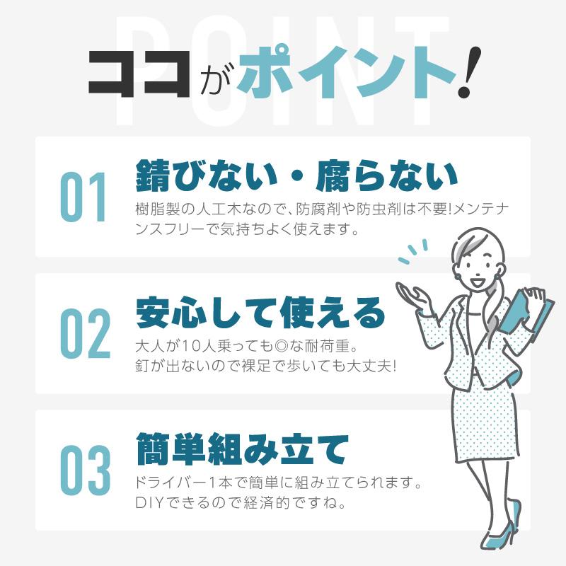 ウッドデッキ 置くだけ 人工木材 樹脂 腐らない 屋外 DIY チーク ブラック ウッドパネル リフォーム ウッドテラス_1