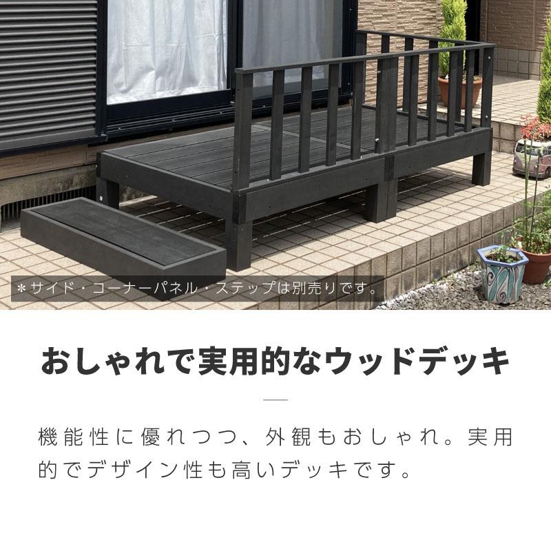 ウッドデッキ 置くだけ 人工木材 樹脂 腐らない 屋外 DIY チーク ブラック ウッドパネル リフォーム ウッドテラス_3