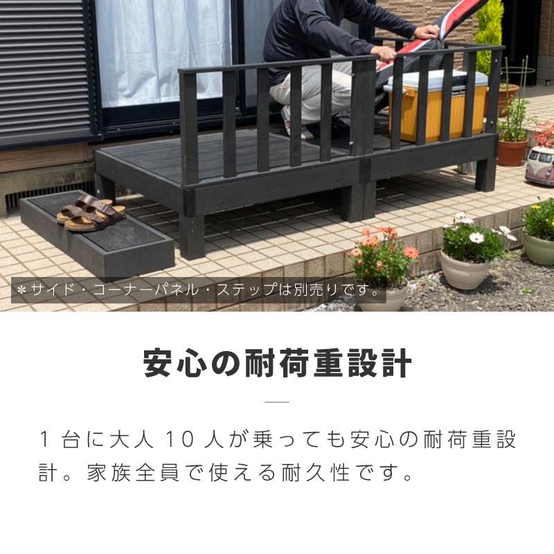 ウッドデッキ 置くだけ 人工木材 樹脂 腐らない 屋外 DIY チーク ブラック ウッドパネル リフォーム ウッドテラス_6