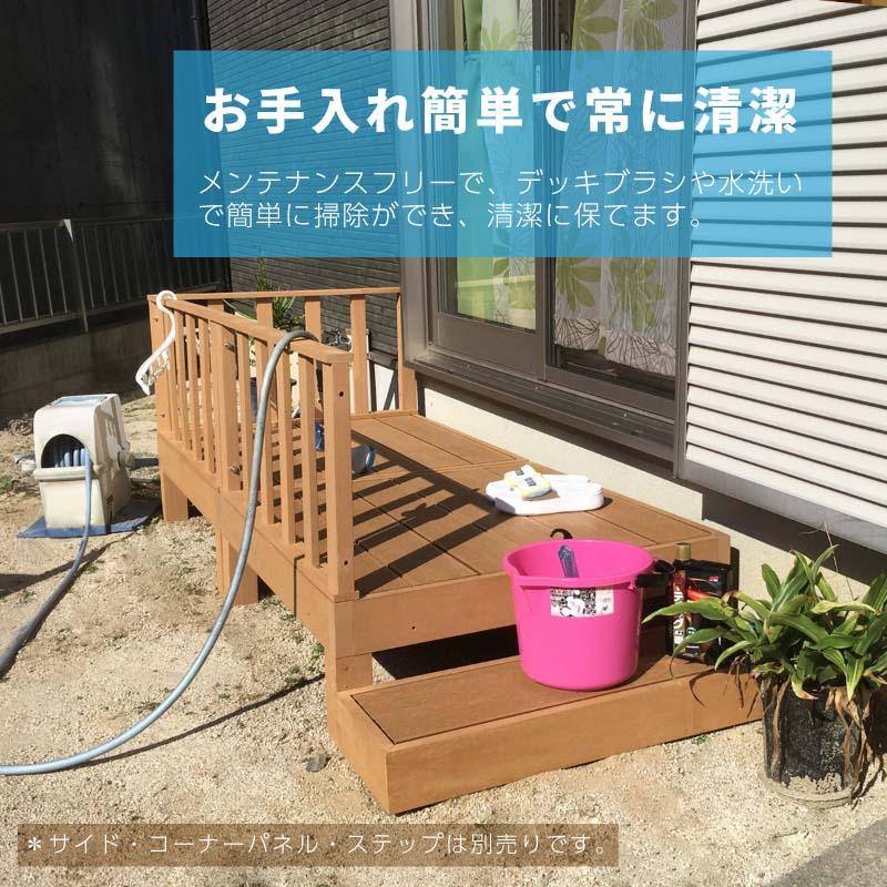 ウッドデッキ 置くだけ 人工木材 樹脂 腐らない 屋外 DIY チーク ブラック ウッドパネル リフォーム ウッドテラス_8