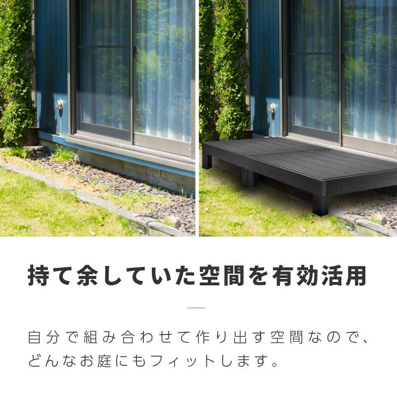 ウッドデッキ 置くだけ 人工木材 樹脂 腐らない 屋外 DIY チーク ブラック ウッドパネル リフォーム ウッドテラス_9