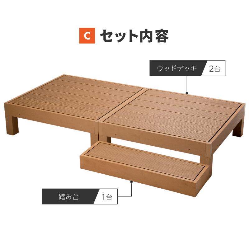 ウッドデッキ 置くだけ 人工木材 樹脂 腐らない 屋外 DIY 後付け