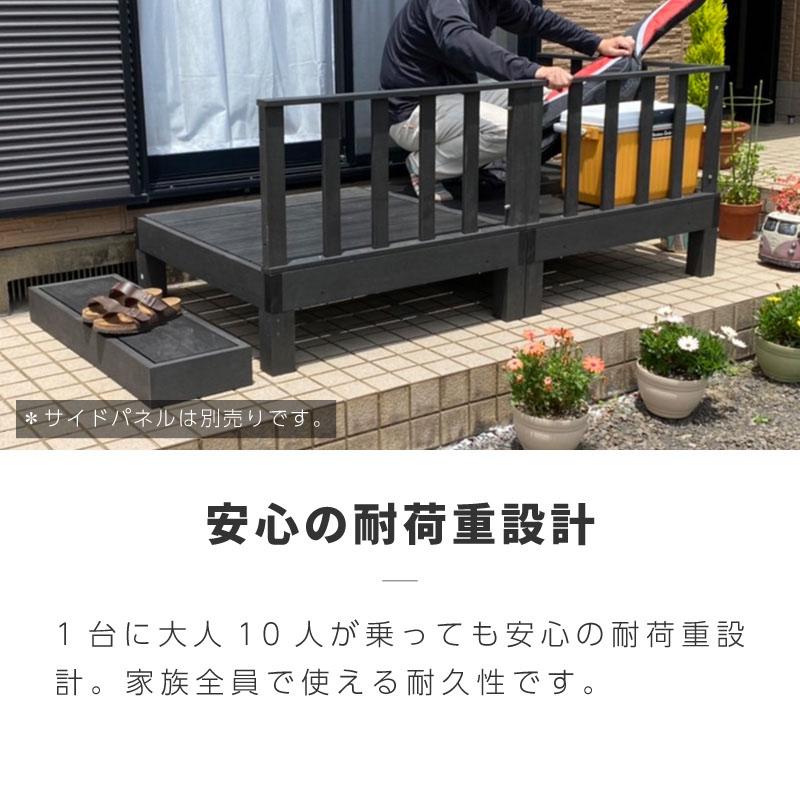 ウッドデッキ 置くだけ 人工木材 樹脂 腐らない 屋外 DIY 後付け 