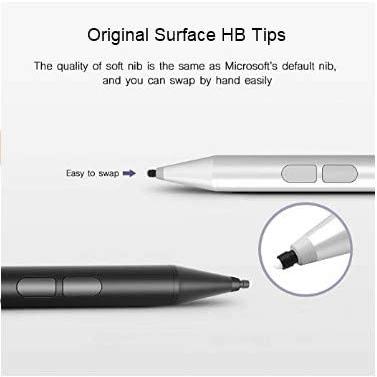 Uogic Surface用タッチペン、誤作動防止、1024筆圧対応、消しゴム/右クリック機能対応 替え芯付きSurface Pro/Go/Laptop/Bookなどに対応、2つの予備のペン先とAA｜ggf1-store｜04