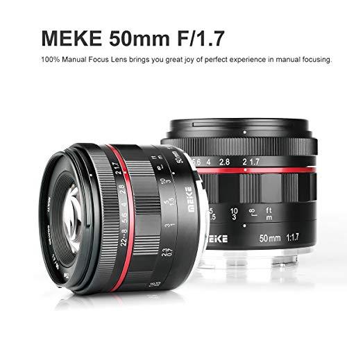Meike MK 50 mm f/1.7 Full Frame Aperture Manual Focus Lens for Fujifilm Mirrorless Cameras X-T1 X-T2 X-Pro1 X-Pro2 X-M1 X-T10 X-A1 X-A2 X-A3 X-E1 X-E2｜ggf1-store｜02