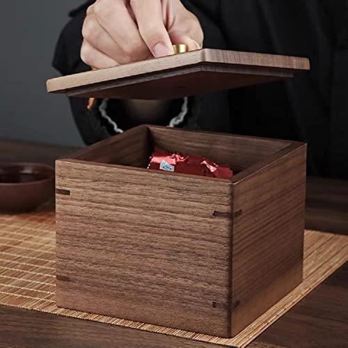 Sakulaya 収納 ボックス 木製 小物収納 木箱 蓋付き 小物入れ ボックス 卓上収納 コーヒーフィルターケース 胡桃の木｜ggf1-store｜02