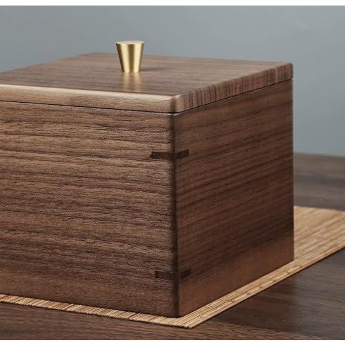Sakulaya 収納 ボックス 木製 小物収納 木箱 蓋付き 小物入れ ボックス 卓上収納 コーヒーフィルターケース 胡桃の木｜ggf1-store｜05