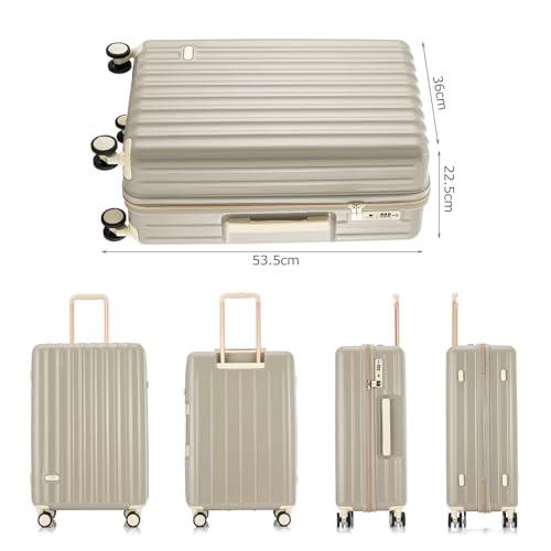 [タビトラ] スーツケース キャリーケース ファスナーフレーム 機内持込 TSAロック 旅行 出張 軽量 8輪 ライトグレー Sサイズ｜ggf1-store｜02