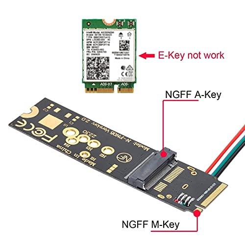 Cablecc ワイヤレスNGFF A/EキーWiFiカードへのM.2 NGFFキー-M NVME SSDアダプタAX200 WiFi 6 Bluetooth 5.1｜ggf1-store｜04