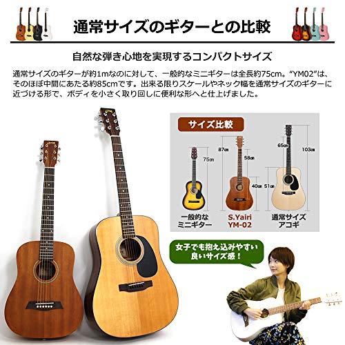 S.Yairi ヤイリ ミニアコースティックギター (ミニギター) Compact Acoustic Series 左利き用 レフトハンドモデル YM-02LH/NTL ナチュラル [ソフトケース付属]｜ggf1-store｜03