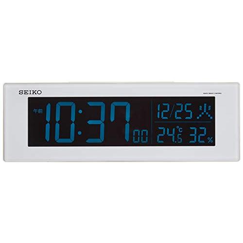 セイコークロック(Seiko Clock) セイコー クロック 置き時計 02:白パール 本体サイズ:7.3*22.2*4.5cm 目覚まし時計 電波 デジタル 交流式 カラー液晶 DL305W｜ggf1-store｜02
