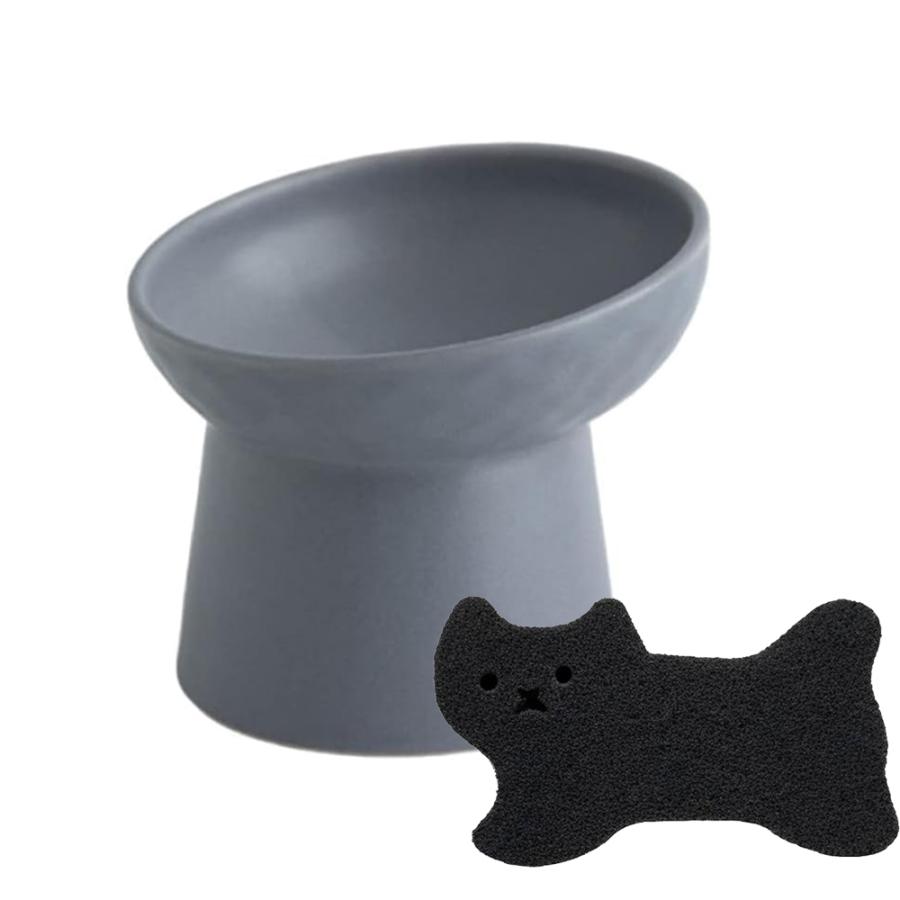 猫 フードボウル 犬 ペット食器 台 陶器 首への負担軽減 早食い防止