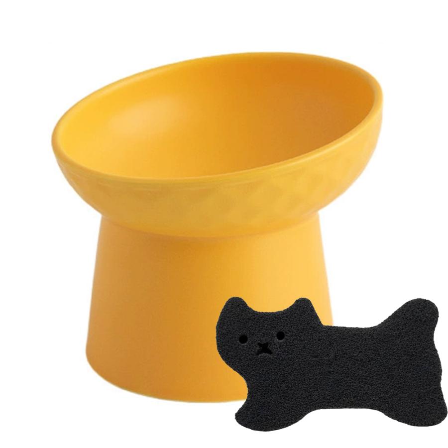 猫 フードボウル 犬 ペット食器 台 陶器 首への負担軽減 早食い防止
