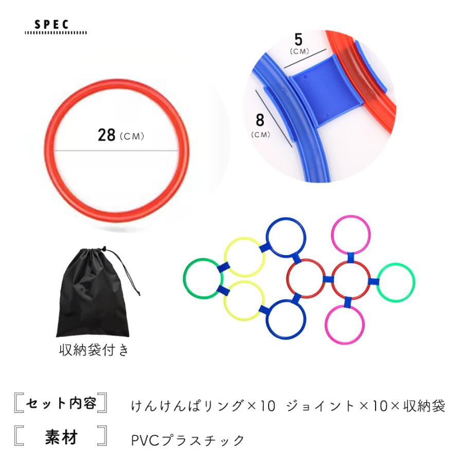 けんけんぱ リング ケンケンパリング 知育 知育玩具 フラットフープ 外