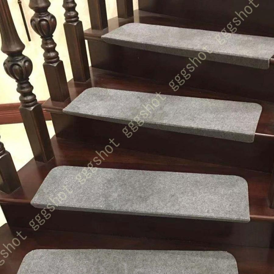 Gggshot階段マット おしゃれ 滑り止め 折り曲げ 蛍光 5枚セット 吸着マット キズ防止 大判