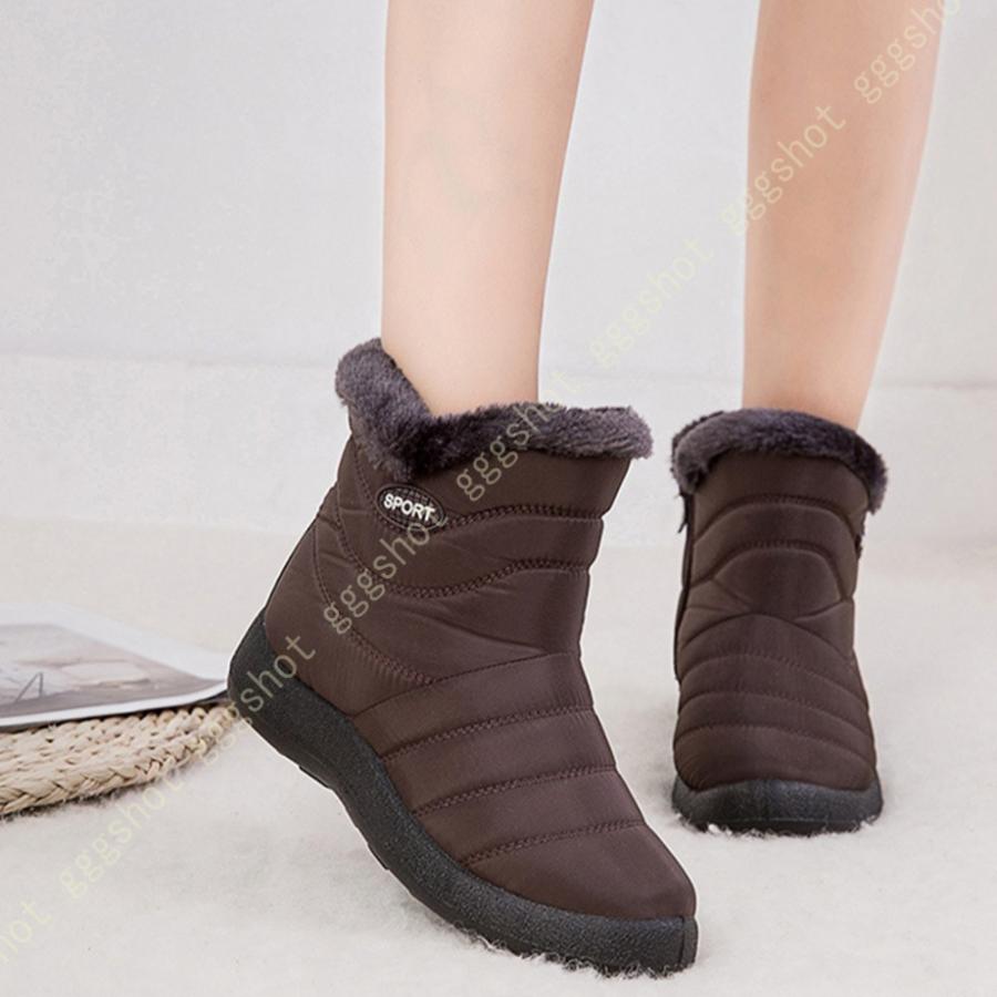 スノーブーツ レディース 裏起毛 アウトドア 防寒 防水 長靴 雪 靴 ショート ブーツ スノーシューズ スニーカー 滑らない サイドジップ ミドルブーツ 肌触りがいい