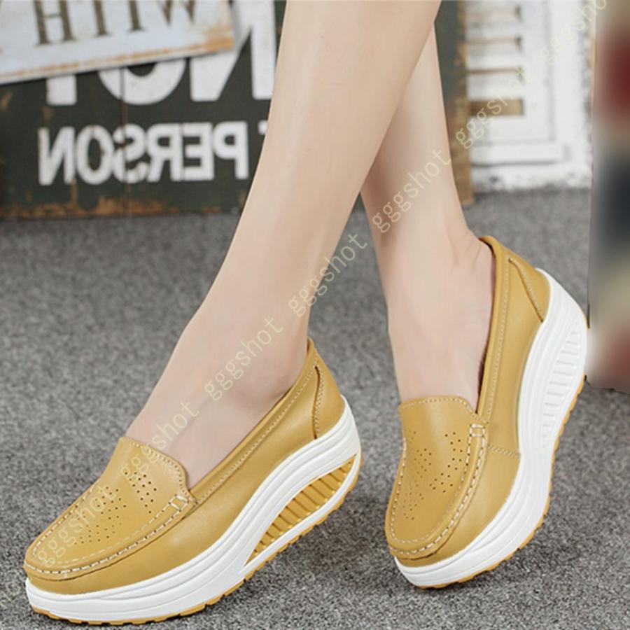 ローファー スニーカー スリッポン レディース 厚底 ウェッジソール 大きいサイズ 小さいサイズ ブラック 黒 ホワイト 白 イエロー 青 通勤 オフィス 痛くない 楽天カード分割