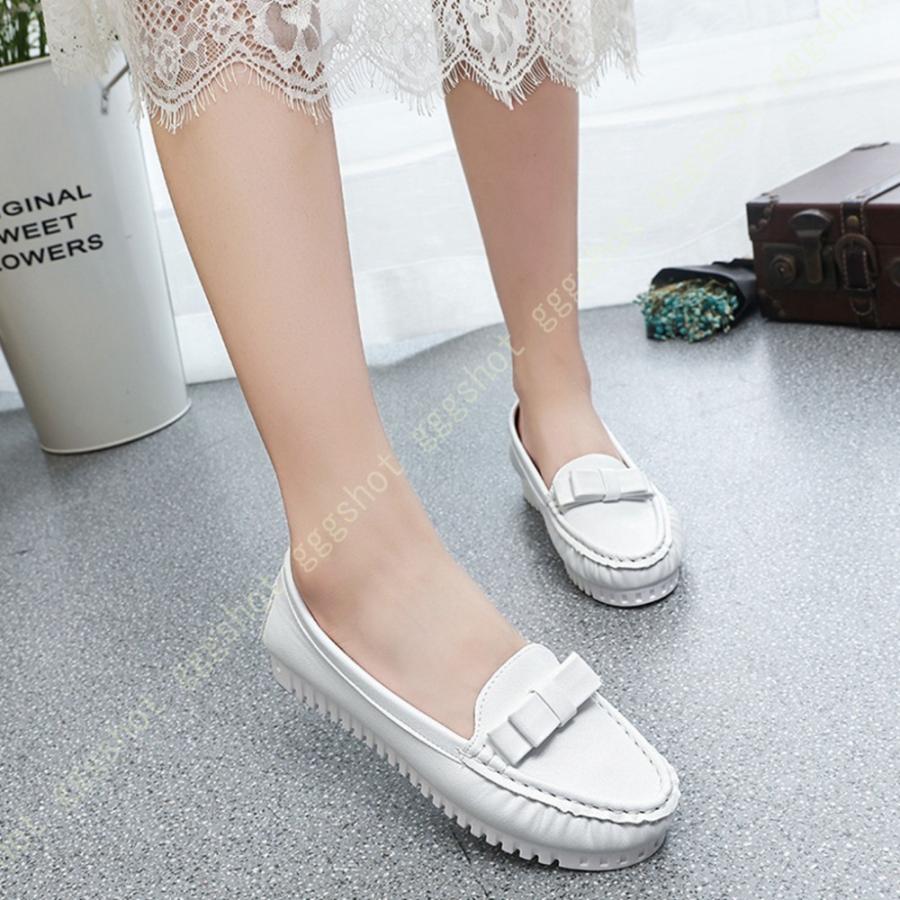 スリッポン レディース 軽量 厚底 スニーカー リボン付き カジュアルシューズ ママシューズ おしゃれ かわいい ローファー 痛くない ウォーキング かわいい