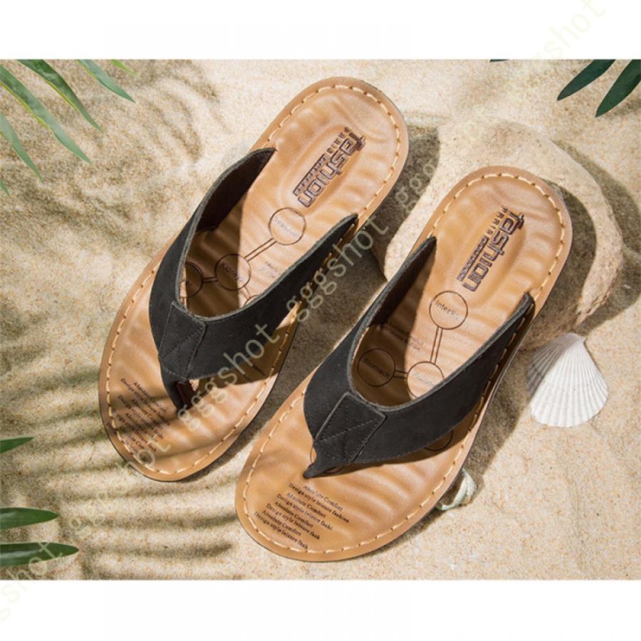 サンダル メンズ スリッポン レザー おしゃれ フラットサンダル Sale 75 Off トングサンダル ビーチサンダ 夏 スポーツ ビーサン 春夏 フラット 超軽量 ルーム オフィス