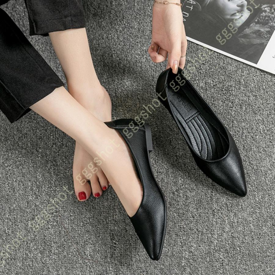 ポインテッドトゥ ローヒール パンプス 痛くない 歩きやすい ポインテッドトゥ ローヒール パンプス 痛くない 歩きやすい 幅広 レディース 柔らかい スムース調 本革 ローファー おしゃれ オフィス かかと かわいい 甲浅 Www Hbt Gob Pe