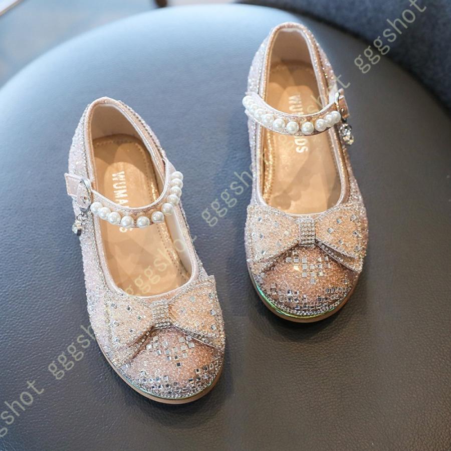 レビューで送料無料 靴 子供 ガールズ シューズ フォーマル靴 キラキラ 可愛いリボン飾り 女の子パンプス ドレス 女の子 キッズ ドレスシューズ ピアノ発表会 結婚式 演奏会 フォーマルシューズ カラー シャンパン色 Captains Agency
