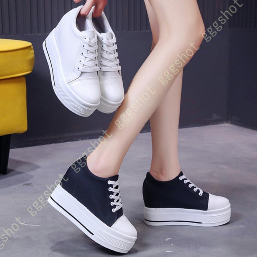 インヒールスニーカー レディース 厚底スニーカー スニーカー シークレットシューズ ヒールアップ インヒール ハイヒール 厚底 軽量 通気 美脚 疲れにくい 即納 最大半額