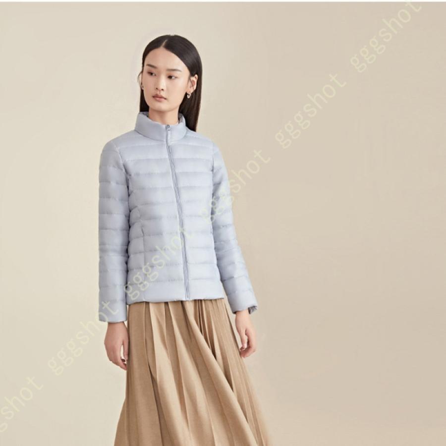 ライトダウン レディース ダウンジャケット ファション ショート丈 超軽量 登山 立ち襟 春秋冬 防風 保温 暖かい 超薄い カジュアルアウトウェア 通勤 旅行 1eqpons レディースファッション Didjet Com