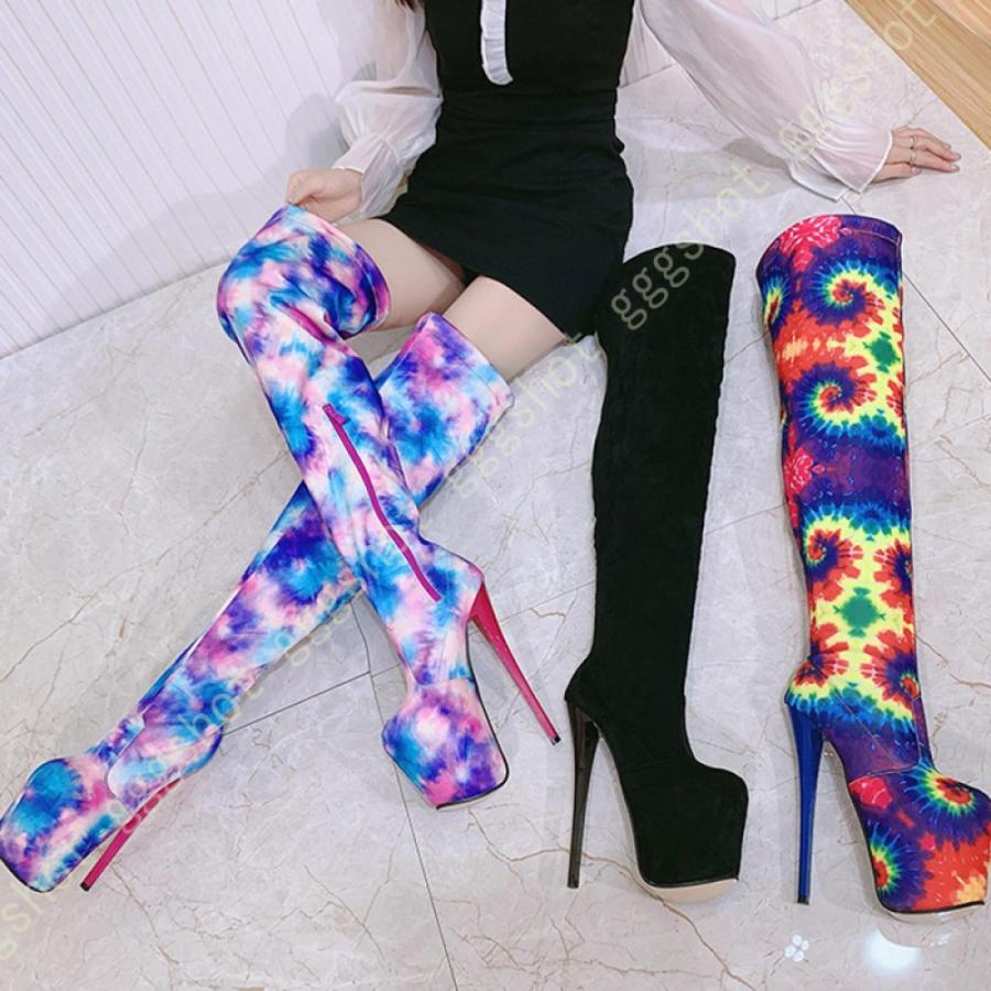 絶対一番安い ニーハイ ロングブーツ ピンヒール ニーハイブーツ レディース ニーハイ ロングブーツ ピンヒール ニーハイブーツ レディース ラウンドトゥ ハイヒール ブーツ 無地 花柄 サイハイブーツ セクシー 防風 大きいサイズ ブーツ Www Sanjaycomedy Com