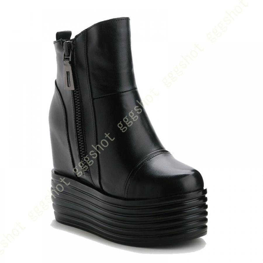 高級感 ショートブーツ 本革 サイドジップ ブーツ レディース ゆったり 疲れない 足が痛くない 軽量 歩きやすい ヒール 厚底 袴 ブーツ 秋ブーツ 靴 大きいサイズ ブーティー サイズ 22 5cm Www Oroagri Eu