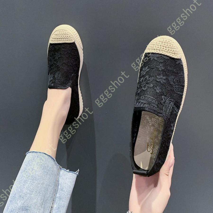 スリッポン フラワーヒール 厚底 レディース スニーカー 大きいサイズ 2cm 歩きやすい 通気 レース 紐なし 履きやすい インヒールスニーカー 痛くない 日本産