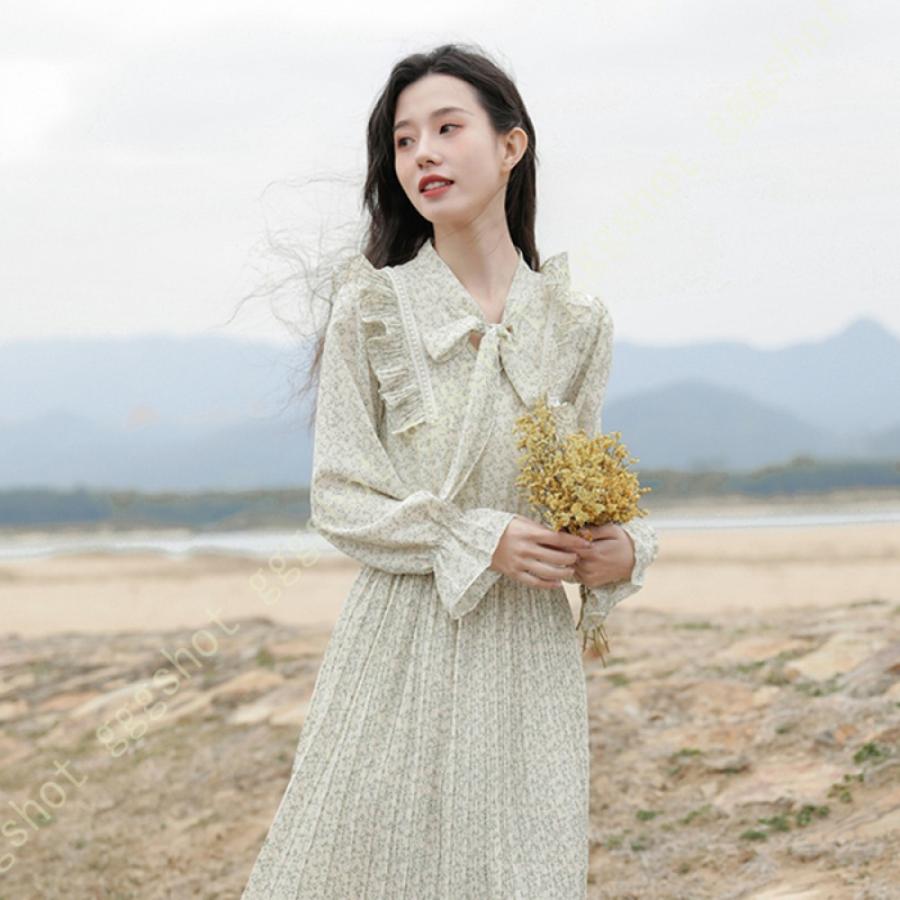 リゾートワンピース レディース 花柄 長袖 ロングワンピース マキシ丈 体型カバー サマードレス 上品 大きいサイズ ゆったり 着痩せ インナー ワンピース 100 安い