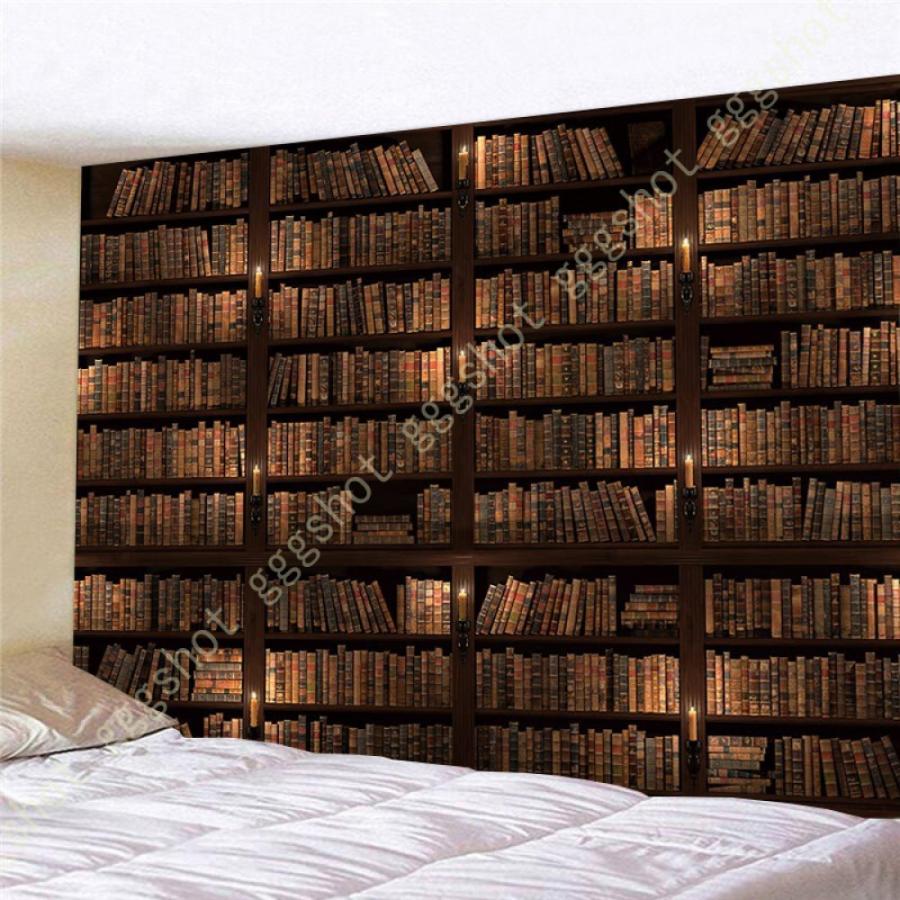Web限定カラー タペストリー 本棚 本 棚 レトロ ヴィンテージ だまし絵 テレワーク 背景 リモートワーク 背景布 大きい 壁 インテリア 布 目隠し 部屋 飾り おしゃれ タペストリー カラー カラー 10 Www Factana Com